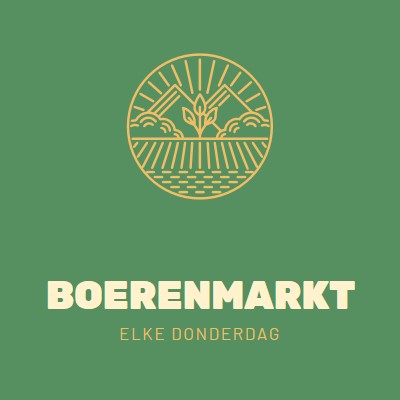 Kom naar de boerenmarkt green clean,simple,logo,organic,typographic,rustic