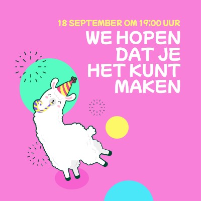 We hopen dat je het kunt halen pink bold.-playful,graphic