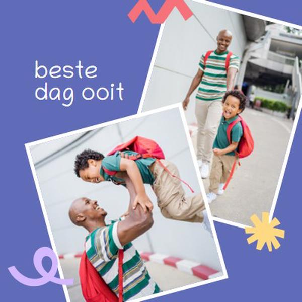 Beste dag ooit purple minimal,whimsical,illustrated,fun,overlapping,squiggle