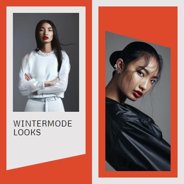 Wintermode looks red minimal,asymmetrical,cutout,elegant,classic,graphic