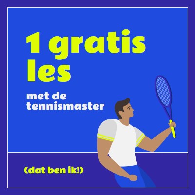 Gratis les met tennismaster blue vibrant,bold,block,frame,graphic,bright