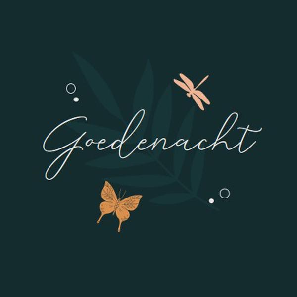 Een eenvoudige goede nacht blue whimsical,bohemian,graphic,simple,motif,handwriting,illustration,