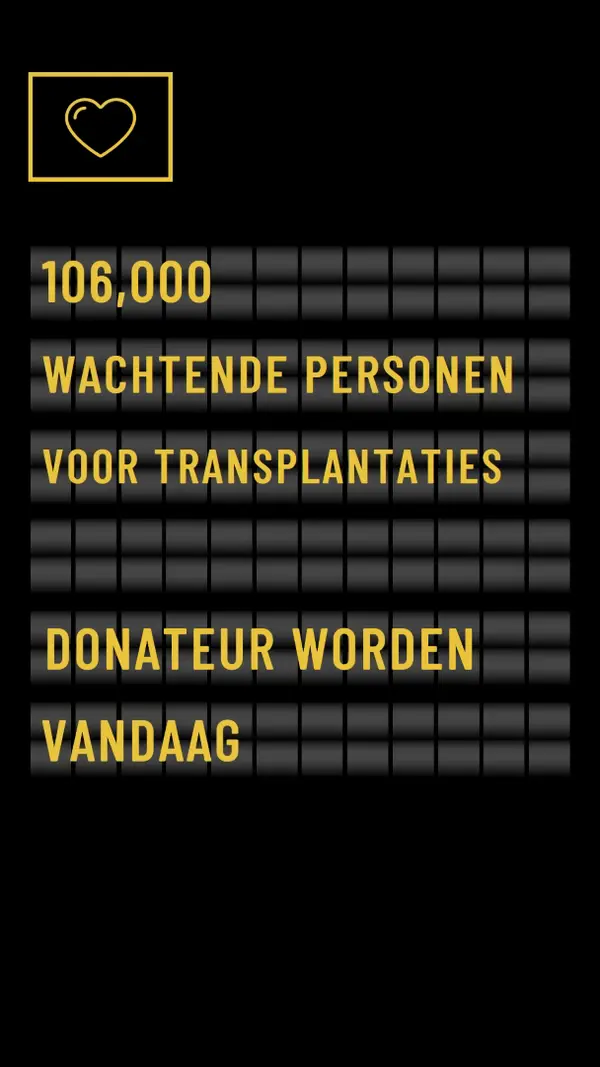 Vandaag nog orgaandonor worden black modern-bold