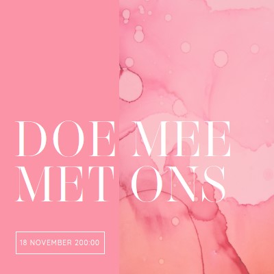 Neem deel aan een evenement pink elegant,clean,watercolor,classic,simple,minimal