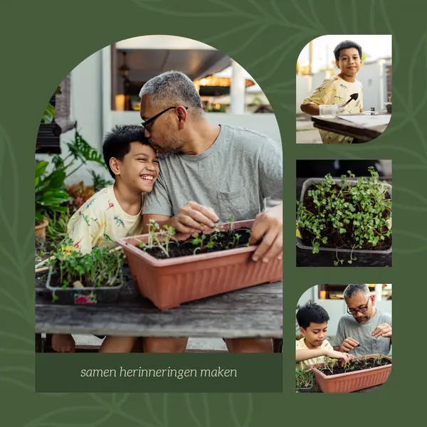 Herinneringen samen maken green simple,geometric,collage