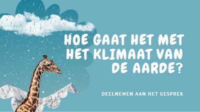 Laten we het hebben over klimaatverandering blue whimsical-color-block