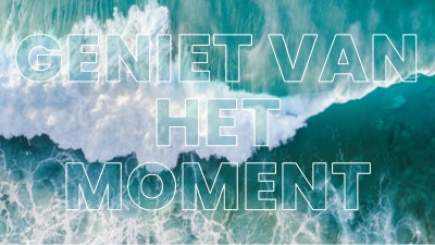 Geniet van het moment blue modern-simple