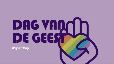 We hebben geest purple vintage-retro