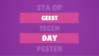 Opstaan tegen pesten purple modern-bold