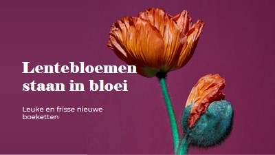 Verse bloemen purple modern-simple