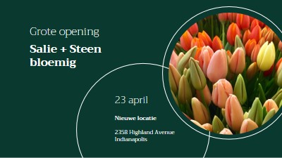 Bloemenboetiek grand opening green modern-simple