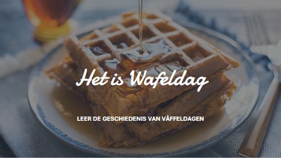 Het is Wafeldag blue modern-simple