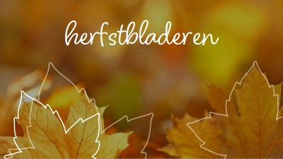 Herfstbladeren orange organic-simple