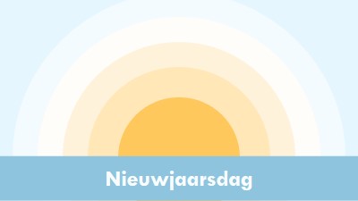 Nieuwjaarsdag zon blue modern-simple