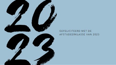 Gefeliciteerd afgestudeerden blue modern-bold