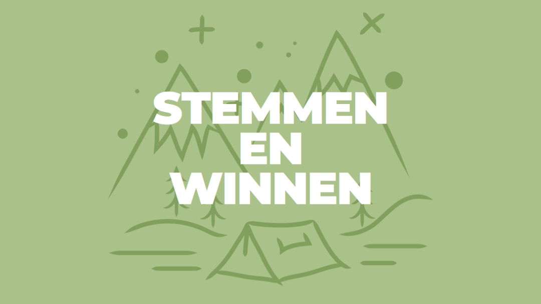 Stemmen en winnen green whimsical-line