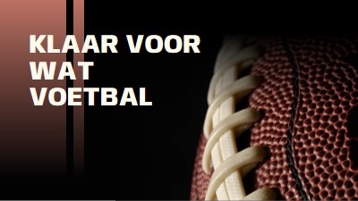 Klaar voor wat voetbal brown modern-simple