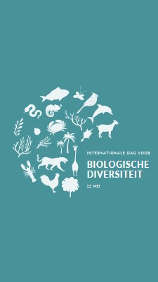 Wereld biodiversiteitsdag vieren blue modern-simple