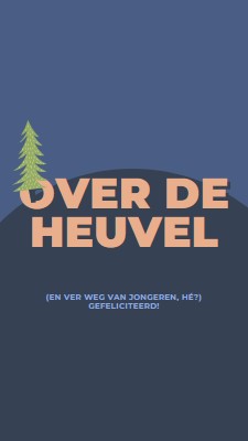 Over de heuvel blue modern-bold