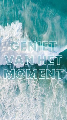 Geniet van het moment blue modern-simple