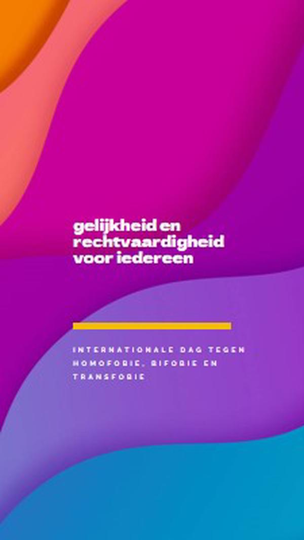 Ere internationale dag tegen homofobie purple modern-bold