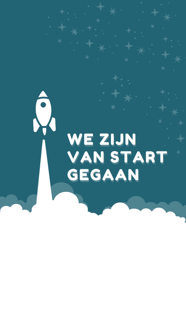 We zijn gestart green modern-color-block
