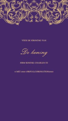 Een kroning die geschikt is voor een koning purple modern-simple