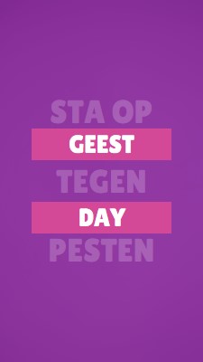 Opstaan tegen pesten purple modern-bold