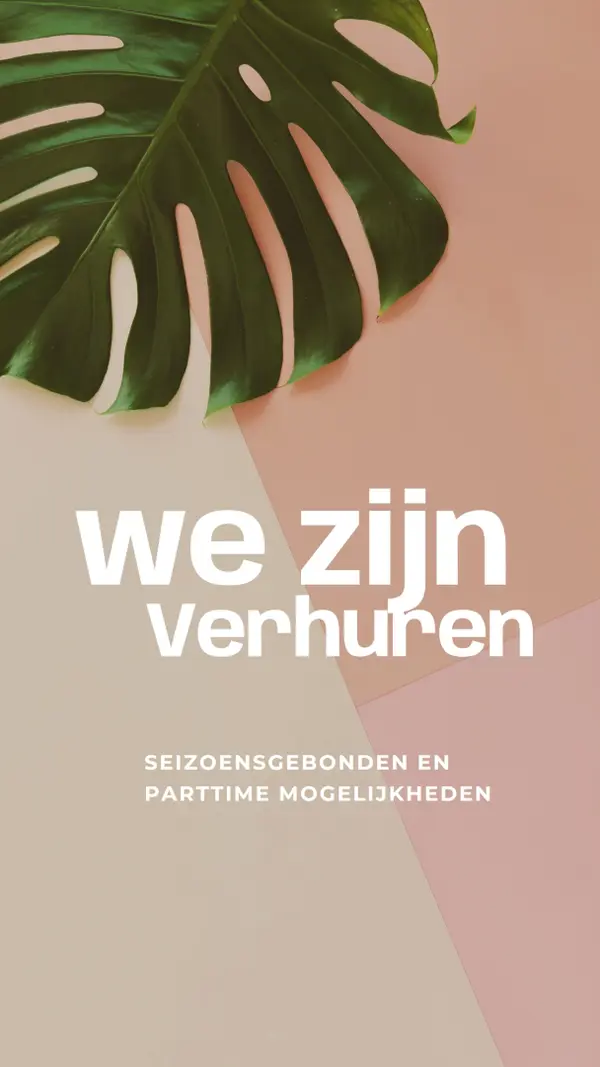 We nemen seizoensarbeiders aan pink modern-simple