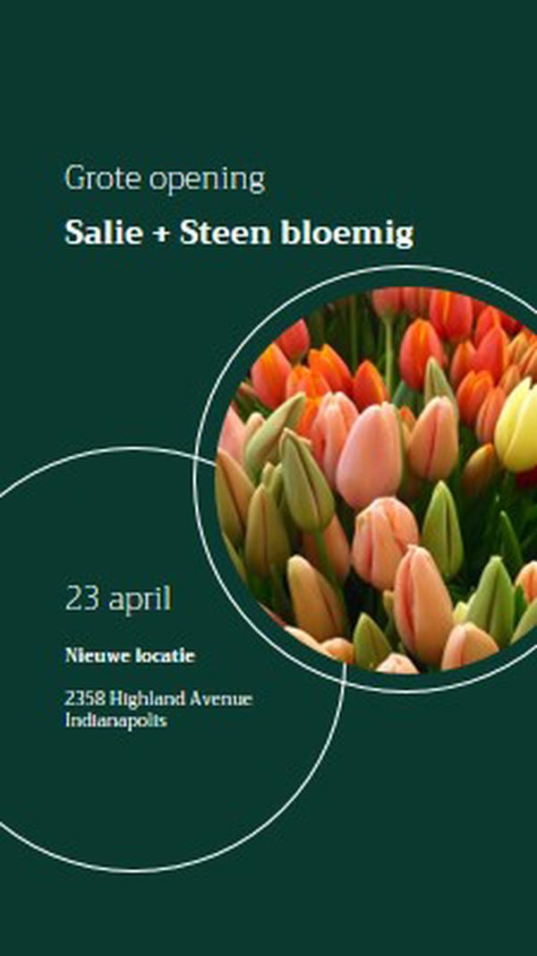 Bloemenboetiek grand opening green modern-simple