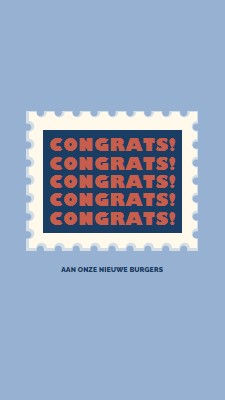 Gefelicit met onze nieuwe burgers blue modern-simple