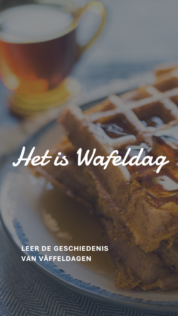 Het is Wafeldag blue modern-simple
