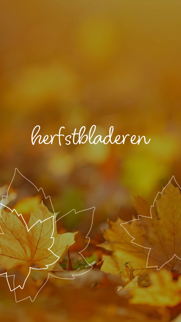 Herfstbladeren orange organic-simple