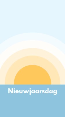 Nieuwjaarsdag zon blue modern-simple