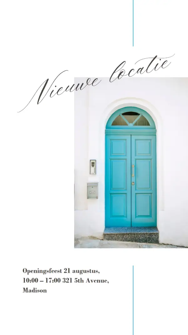 Verhuisfeest white modern-simple