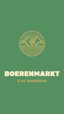 Kom naar de boerenmarkt green clean,simple,logo,organic,typographic,rustic