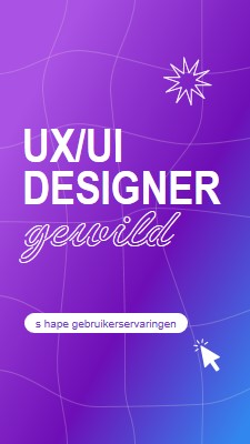 UI/UX Designer gezocht purple bold,playful,digital,grid,neon,gradient