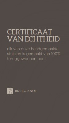 Certificaat van echtheid brown modern,elegant,texture,organic,duotone,typographic