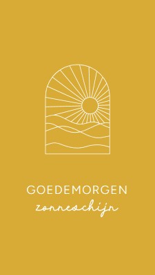 Goedemorgen, zonneschijn yellow modern,minimal,lines,simple,waves,sun