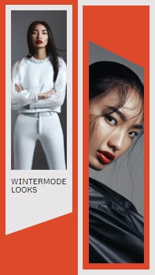 Wintermode looks red minimal,asymmetrical,cutout,elegant,classic,graphic