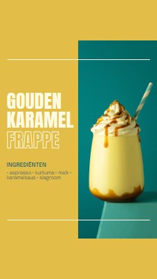 Gouden karamel frappe yellow modern,simple,duotone