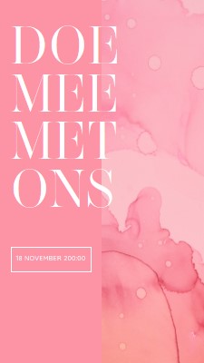 Neem deel aan een evenement pink elegant,clean,watercolor,classic,simple,minimal