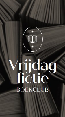 Vrijdag fictie boek club black elegant,monochromatic,photo,simple,typographic,symmetrical