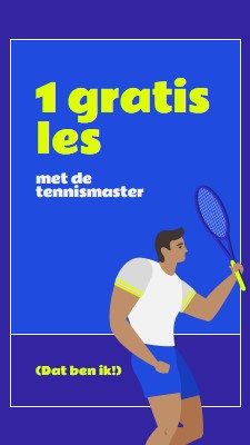 Gratis les met tennismaster blue vibrant,bold,block,frame,graphic,bright