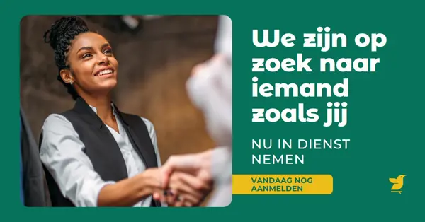 We zijn op zoek naar iemand zoals jij green modern,simple,corporate,minimal,neutral,geometric