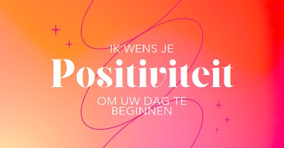 Positiviteit toewensen pink modern,line,gradient,simple,typographic