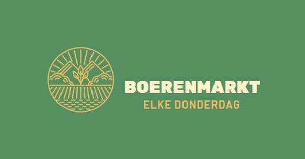 Kom naar de boerenmarkt green clean,simple,logo,organic,typographic,rustic