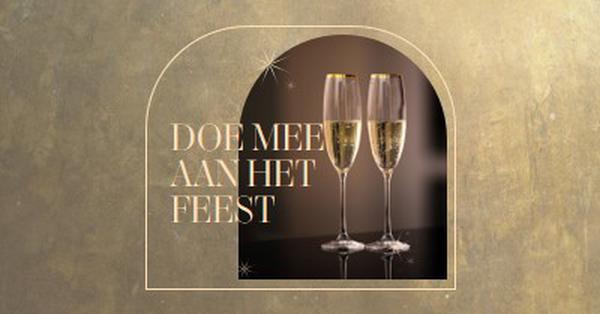 Neem deel aan het feest brown minimal,elegant,arch