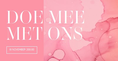 Neem deel aan een evenement pink elegant,clean,watercolor,classic,simple,minimal