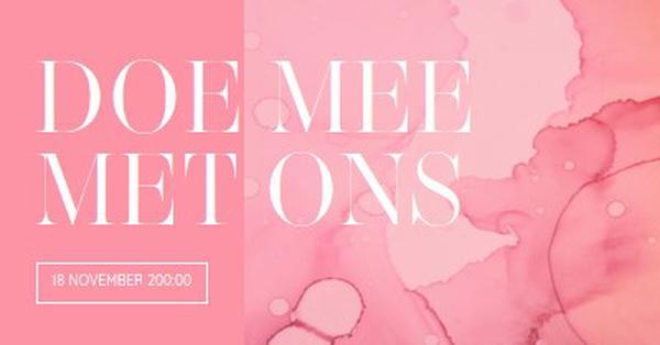 Neem deel aan een evenement pink elegant,clean,watercolor,classic,simple,minimal